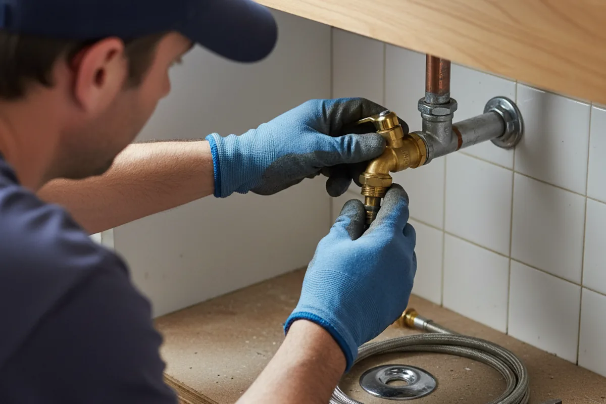 Shutoff valve and fitting work during Emergency Plumbing in Refton